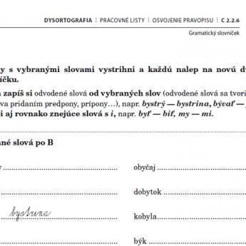 DYSORTOGRAFIA - PRACOVNÉ LISTY - OSVOJENIE PRAVOPISU - 3. A 4. ROČNÍK ...